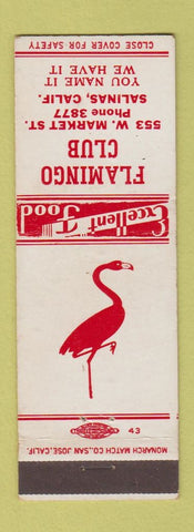 Matchbook Cover - Flamingo Club Salinas CA