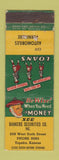 Matchbook Cover - Bankers Security Loans Topeka KS WEAR
