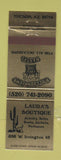 Matchbook Cover - Laura's Boutique Tucson AZ Jewelry Belts Boots Jackets