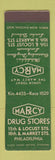Matchbook Cover - Marcy Drug Philadelphia PA MISCUT SAMPLE
