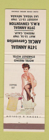 Matchbook Cover - AMCAL Match Convention RMS 1969 pinup Fresno Las Vegas