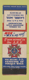 Matchbook Cover - VFW Laurel MS 1940 Encampment WEAR