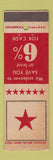 Matchbook Cover - Macy's Stores New York City