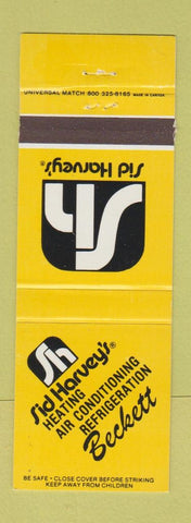 Matchbook Cover - Sid Harvey's Heating Air Conditioning Beckett CHAIN