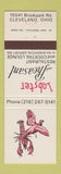 Matchbook Cover - Lobster and Pheasant Restaurant Cleveland OH