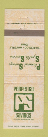 Matchbook Cover - Perpetual Savings and Loan Waterloo Waverly IA