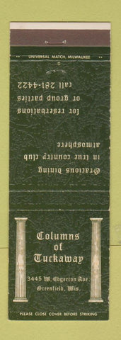Matchbook Cover - Columns of Tuckaway Greenfield WI