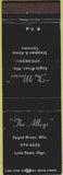 Matchbook Cover - The Alleys Eagle River WI The Movies