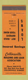 Matchbook Cover - Collinsville Building and Loan IL