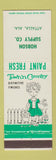 Matchbook Cover - Town n Country Paint Hobson Supply Attalla AL