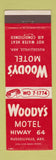 Matchbook Cover - Woody's Motel Russellville AR