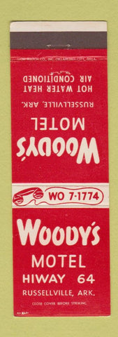 Matchbook Cover - Woody's Motel Russellville AR