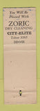 Matchbook Cover - City Elite Cleaners Denver Colorado