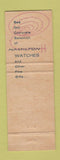 Matchbook Cover - Hamilton Watches Komarek Jewelers Great Bend KS