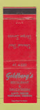 Matchbook Cover - Goldberg's Restaurant Deli Portland OR WEAR
