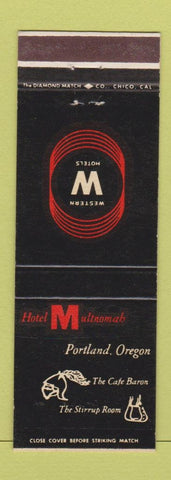 Matchbook Cover - Hotel Multnomah Portland OR