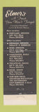 Matchbook Cover - Elmer's Colonial Pancake Steak House Portland OR WEAR