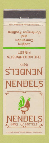 Matchbook Cover Nendels Inns Motels Portland Corvallis OR Chehalis Sunnyside WA