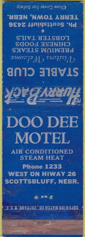 Matchbook Cover - Doo Dee Motel Scottsbluff NE Terry Town NE
