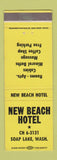 Matchbook Cover - New Beach Hotel Soap Lake WA