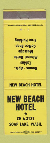 Matchbook Cover - New Beach Hotel Soap Lake WA