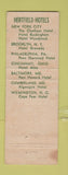 Matchbook Cover - Algonquin Hotel Cumberland MD Hertfield WEAR