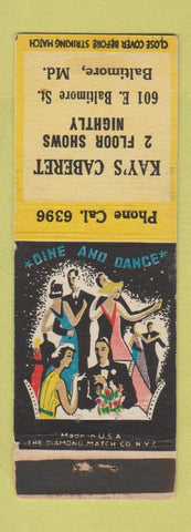 Matchbook Cover - Kay's Caveret Baltimore MD