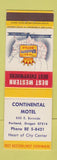 Matchbook Cover - Best Western Continental Motel Portland OR