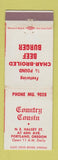 Matchbook Cover - Country Cousin Portland OR restaurant hamburgers
