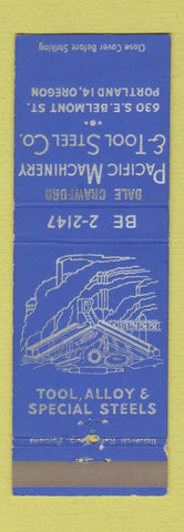 Matchbook Cover - Pacific Machinery Tool Steel Portland OR