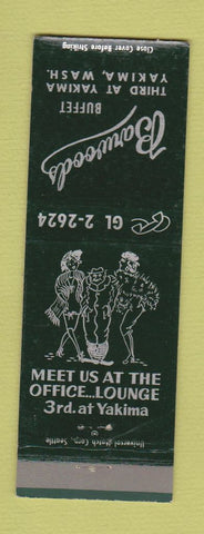 Matchbook Cover - Barwoods Buffet Yakima WA girlie