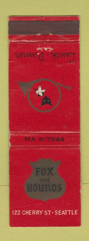 Matchbook Cover - Fox and Hounds Seattle WA restaurant