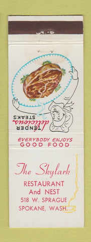 Matchbook Cover - The Skylark Restaurant Spokane WA WEAR