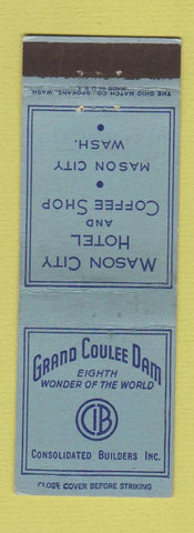 Matchbook Cover - Grand Coulee Dam Mason City WA