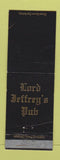 Matchbook Cover - Lord Jeffrey's Pub Rhinelander WI WEAR
