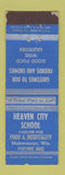 Matchbook Cover - Heavin City School Mukwonaga WI ADVANCE WORN