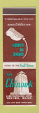 Matchbook Cover - Chinook Hotel Yakima WA WORN