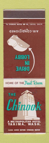 Matchbook Cover - Chinook Hotel Yakima WA WORN
