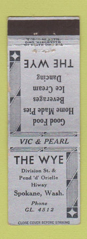 Matchbook Cover - The Wye Restaurant Spokane WA