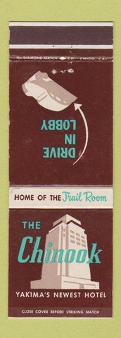 Matchbook Cover - Chinook Hotel Yakima WA
