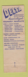 Matchbook Cover - Delta Oil Grease Compounds Milwaukee WI
