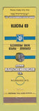 Matchbook Cover - John Rauschenberger Wire Rope Cordage Ed Puchta Milwaukee WI
