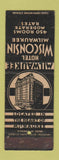 Matchbook Cover - Hotel Wisconsin Milwaukee WI