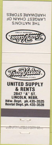 Matchbook Cover - True Value Hardware Lincoln NE