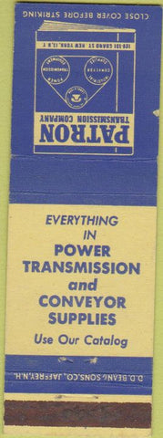 Matchbook Cover - Patron Transmission Co New York City