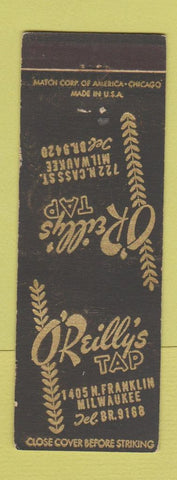 Matchbook Cover - O'Reilly's Tap Milwaukee WI WEAR