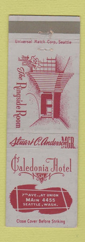Matchbook Cover - Caledonia Hotel Seattle WA