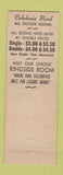Matchbook Cover - Caledonia Hotel Seattle WA
