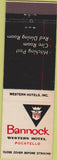 Matchbook Cover - Bannock Hotel Pocatello ID