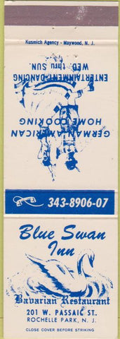 Matchbook Cover - Blue Swan Inn Rochelle Park NJ